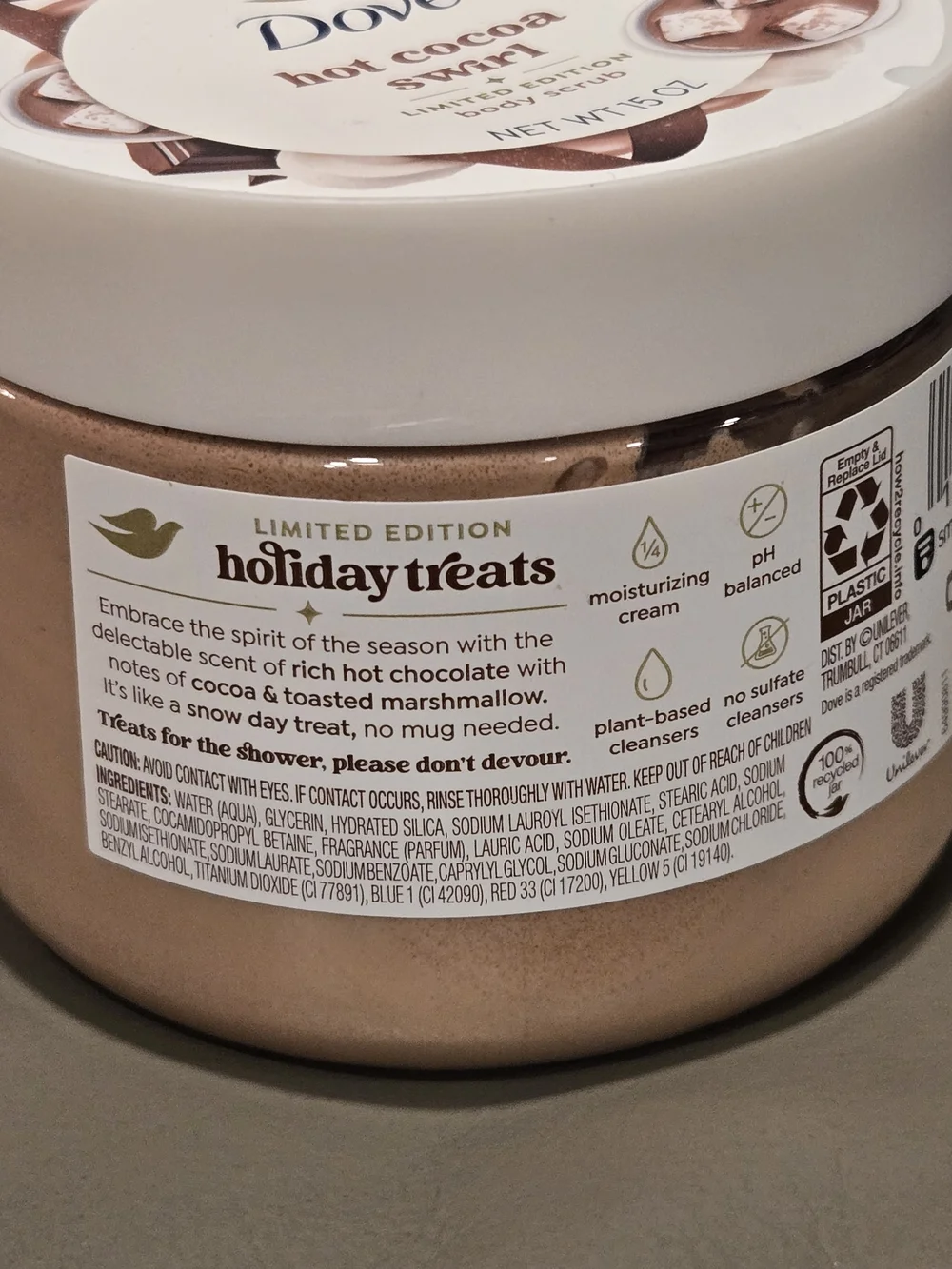 Dove Hot Cocoa Swirl Limited Edition Body Scrub – NWT